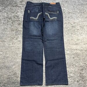 Vintage Y2K Rich Kids Jeans Mens 38x33 Blue Embroidered Baggy Skater‎ Grunge